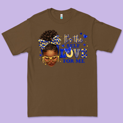 Premium Tee sorority colors blue and gold it's the self love f