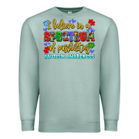 Seafoam i believe in a spectrum of possibilities Premium Sweatshirt - LillyAllenDesigns