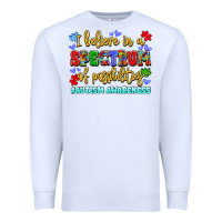 White i believe in a spectrum of possibilities Premium Sweatshirt - LillyAllenDesigns