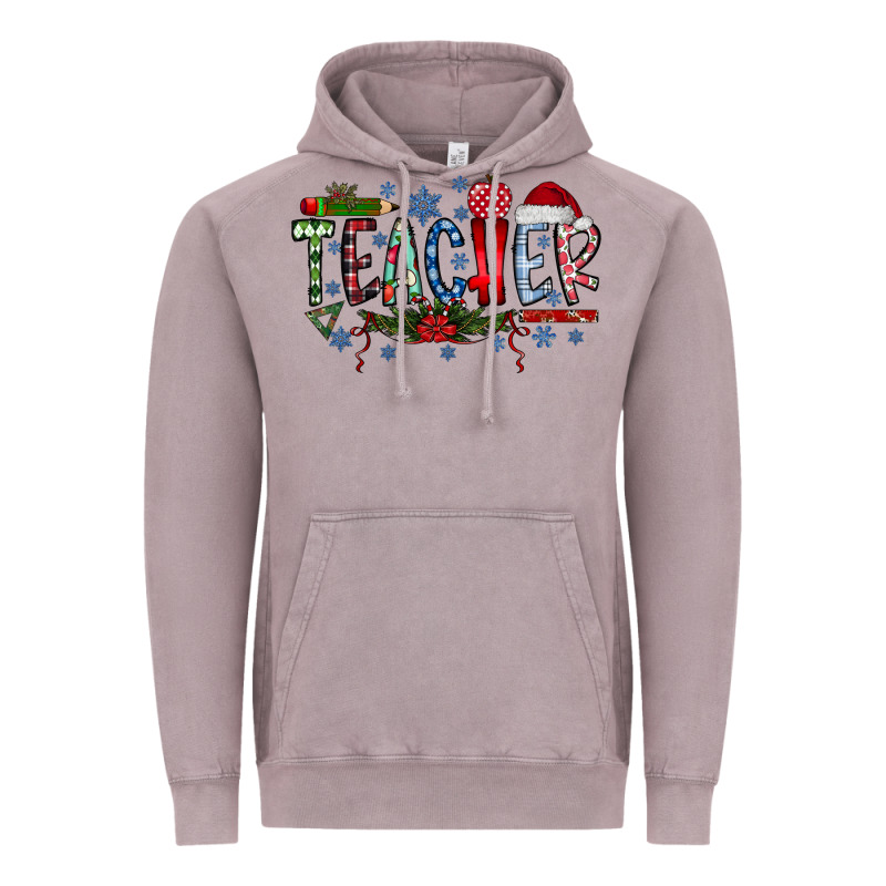 Teacher Christmas Vintage Hoodie by RacoonDesign | Teevron