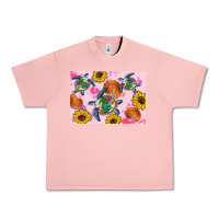 Salmon Sunflowers Turtle Urban Heavy Tee - Artiststas
