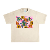 Sandshell Sunflowers Turtle Urban Heavy Tee - Artiststas