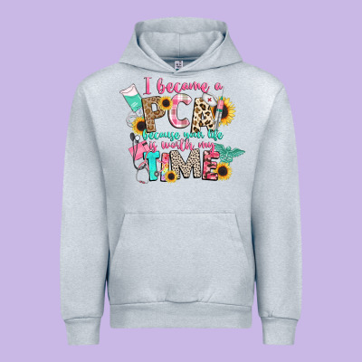 I Became A Cna Because Your Life Is Worth My Time Urban Hoodie Designed By Cowgirlartshop