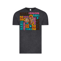Vintage Black nana nana nana with hearts Vintage Tee - AdoDesignShop
