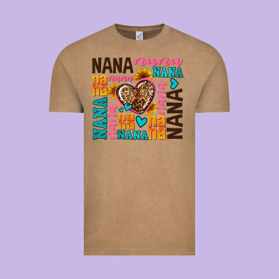 Nana Nana Nana With Hearts Vintage Tee Designed By Adodesignshop