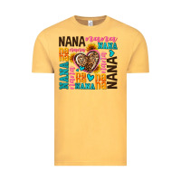 Vintage Mustard nana nana nana with hearts Vintage Tee - AdoDesignShop