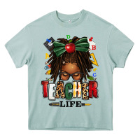 Arona teacher life afro locs messy bun Heavy Core Tee - texasbilliewilder