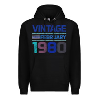 Black Vintage February 1980 Premium Hoodie - Bettercallsaul