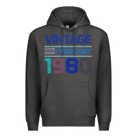 Charcoal Heather Vintage February 1980 Premium Hoodie - Bettercallsaul