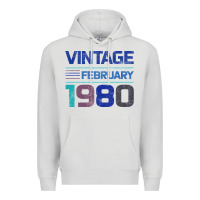 Dove Grey Vintage February 1980 Premium Hoodie - Bettercallsaul