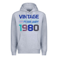 Heather Grey Vintage February 1980 Premium Hoodie - Bettercallsaul