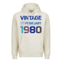 Oatmeal Heather Vintage February 1980 Premium Hoodie - Bettercallsaul