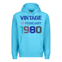 Ocean Blue Vintage February 1980 Premium Hoodie - Bettercallsaul