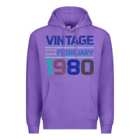 Purple Vintage February 1980 Premium Hoodie - Bettercallsaul