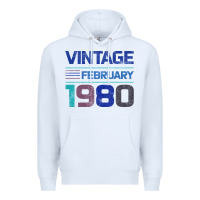 White Vintage February 1980 Premium Hoodie - Bettercallsaul