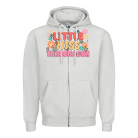 Dove Grey little miss threenager Zipper Hoodie - MaliasSmallBusiness