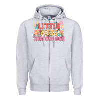 Heather Grey little miss threenager Zipper Hoodie - MaliasSmallBusiness