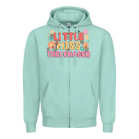 Seafoam little miss threenager Zipper Hoodie - MaliasSmallBusiness