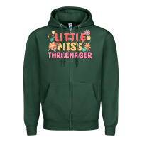 Little Miss Threenager Zipper Hoodie | Teevron