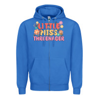 True Royal little miss threenager Zipper Hoodie - MaliasSmallBusiness