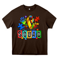 Chocolate Brown softball support squad autism Heavy Core Tee - Zillion Design Studio