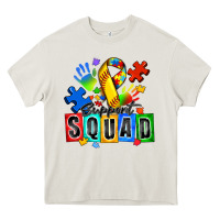 Cream softball support squad autism Heavy Core Tee - Zillion Design Studio