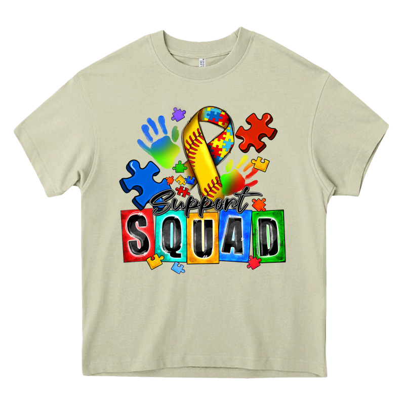 Softball Support Squad Autism Heavy Core Tee by Zillion Design Studio | Teevron