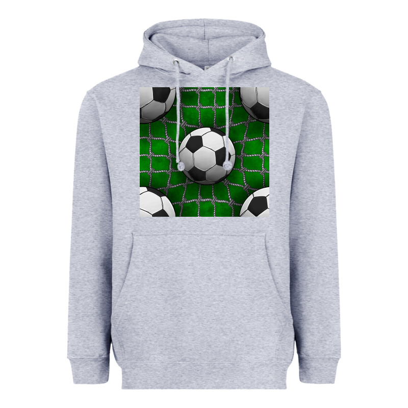 Soccer Ball With Goal Nets Seamless Pattern Heavyweight Hoodie by BundleAndBundleShop | Teevron