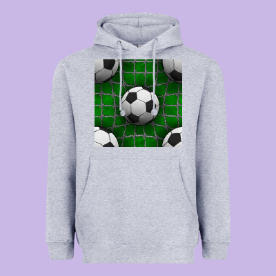 Soccer Ball With Goal Nets Seamless Pattern Heavyweight Hoodie Designed By Bundleandbundleshop