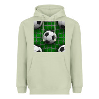 Matcha soccer ball with goal nets seamless pattern Heavyweight Hoodie - BundleAndBundleShop