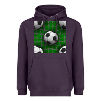 Plum soccer ball with goal nets seamless pattern Heavyweight Hoodie - BundleAndBundleShop
