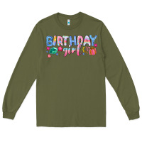 Army Green birthday girl Long Sleeve Tee - NancyCooperArtShop