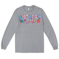 Heather Grey birthday girl Long Sleeve Tee - NancyCooperArtShop