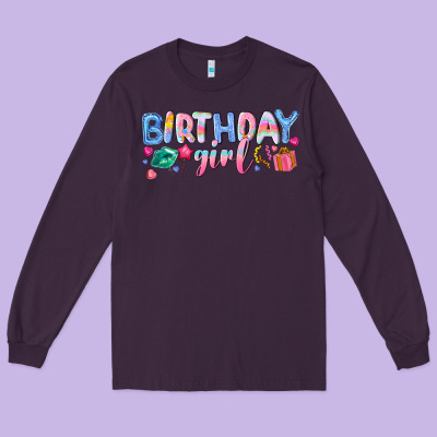 Birthday Girl Long Sleeve Tee Designed By Nancycooperartshop
