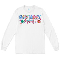 White birthday girl Long Sleeve Tee - NancyCooperArtShop