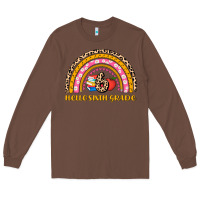 Chestnut back to school rainbow hello sixth grade Long Sleeve Tee - AdoDesignShop