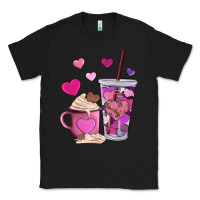 Black valentines day heart coffe Classic Tee - AdoDesignShop