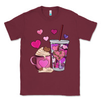 Burgundy valentines day heart coffe Classic Tee - AdoDesignShop
