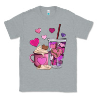 Heather Grey valentines day heart coffe Classic Tee - AdoDesignShop