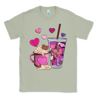 Matcha valentines day heart coffe Classic Tee - AdoDesignShop