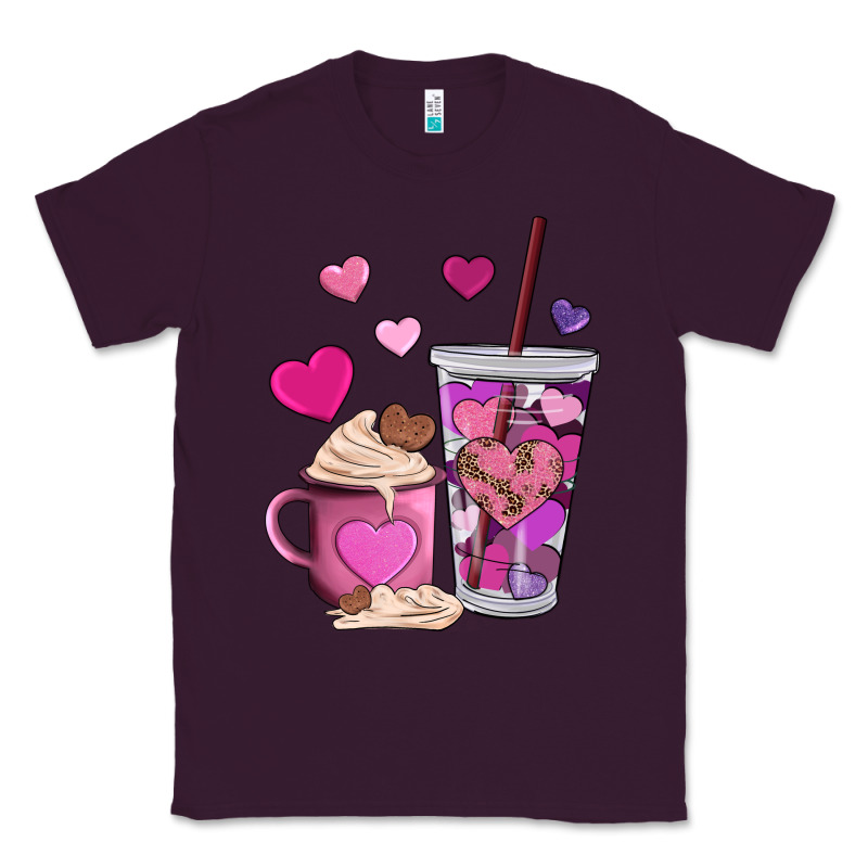Valentines Day Heart Coffe Classic Tee by AdoDesignShop | Teevron