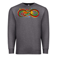 Charcoal Heather butterfly infinity symbol autism Premium Sweatshirt - LillyAllenDesigns