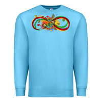 Ocean Blue butterfly infinity symbol autism Premium Sweatshirt - LillyAllenDesigns