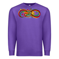 Purple butterfly infinity symbol autism Premium Sweatshirt - LillyAllenDesigns