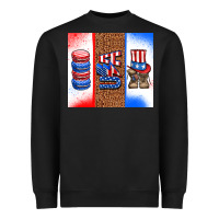 Black usa macaroon and boots Heavyweight Sweatshirt - AdoDesignShop