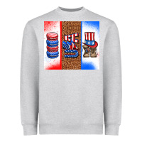 Heather Grey usa macaroon and boots Heavyweight Sweatshirt - AdoDesignShop