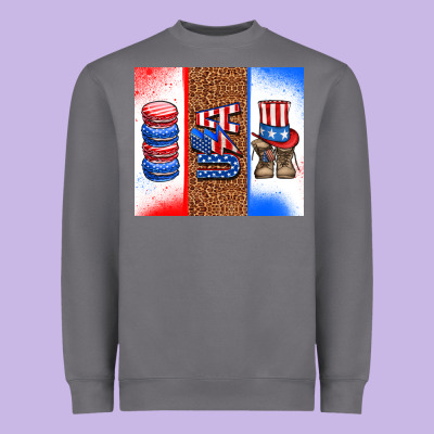 Usa Macaroon And Boots Heavyweight Sweatshirt Designed By Adodesignshop