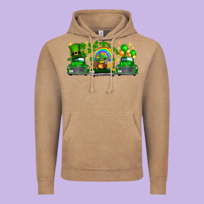 St Patricks Trucks Vintage Hoodie Designed By Fadigitalartstudio