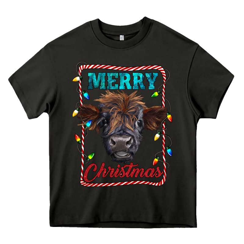 Merry Christmas Calf Heavy Core Tee by RanaPortraitStore | Teevron