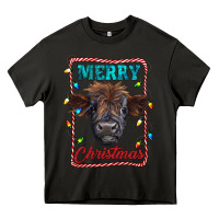 Asphalt Merry Christmas Calf Heavy Core Tee - RanaPortraitStore